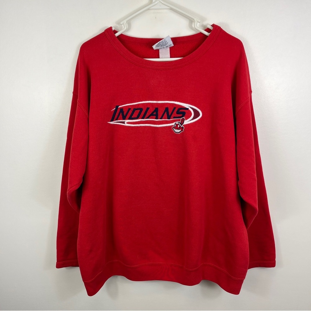 Cleveland Indians Chief Wahoo Womens Sweater Sweatshirt Tribe Time Womens Sz XL